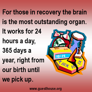 For those in recovery the brain is the most outstanding organ...