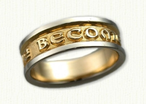French Posey Wedding Rings in 14kt gold