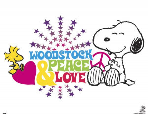 Peanuts Woodstock Peace and Love