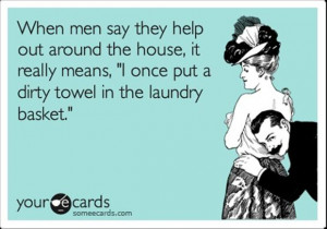 men doing house chores, funny quotes