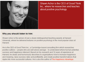 Why Joy Matters: Shawn Achor of Good Think Inc. tells us
