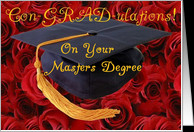Con-GRAD-ulations! on your Masters Degree card - Product #423251
