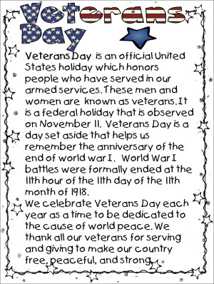 Free Happy Veterans Day Poems Printable 2014