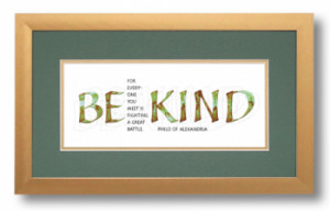 Be Kind, Philo of Alexandria, Calligraphy Art Plaques, Inspirational ...
