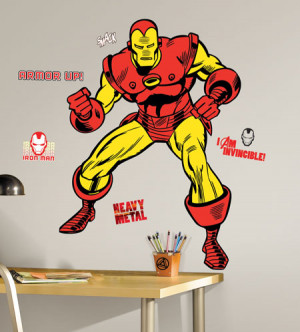 Marvels Iron Man Giant Peel and Stick Wall Decals