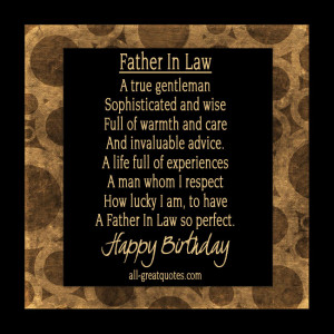 Free Birthday Cards For Father-In-Law – A Father In Law so perfect ...