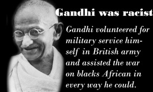 gandhi helped british army to defeat black african