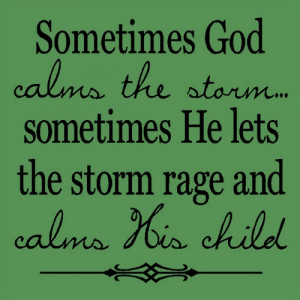 Thank you Jesus for calming the Child...