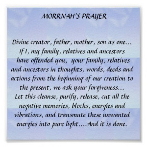 HO'OPONOPONO MANTRA (Hawaiian) Poster