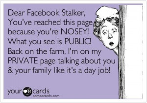 ... my PRIVATE page talking about you & your family like it’s a day job