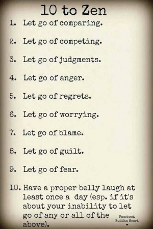 Just let go and be happy!