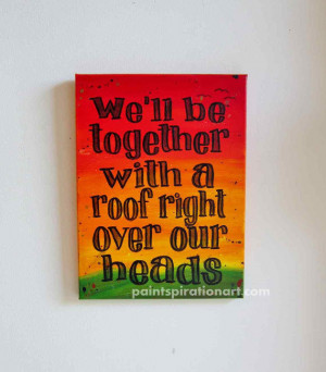 ... Quotes on Canvas Rasta Colors Red Yellow and Green - Love Sayings