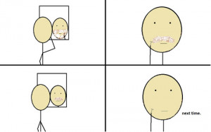 Funny photos funny guy shaving mirror mustache