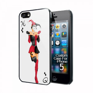 Batman Villain girl Harley Quinn Cartoon Apple Iphone 5 case cover