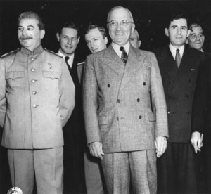 ... with President Truman and Josef Stalin at the Potsdam Conference