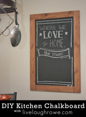 DIY Kitchen Chalkboard with LiveLaughRowe.com