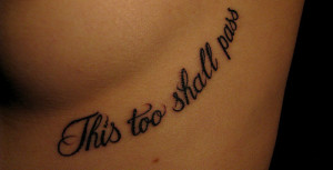 This Too Shall Pass Quote Underboob Tattoo picture