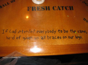 Bubba Gump Shrimp Co Photo: The tables all have quotes from Gump