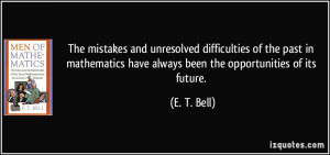 The mistakes and unresolved difficulties of the past in mathematics ...