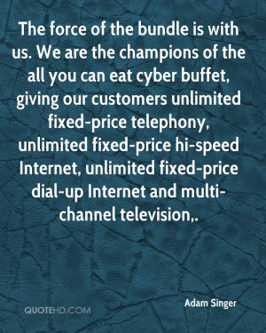 The force of the bundle is with us. We are the champions of the all ...