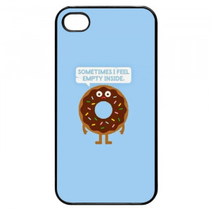 Funny Donut Hungry Quotes iPhone 4 Case