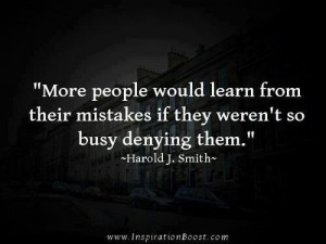 Take ownership of your own mistakes