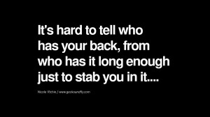 Quotes About Backstabbers Quotes on friendship, trust