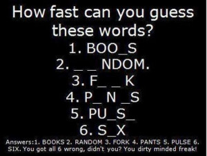 Test: Are you a dirty minded?
