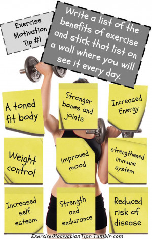 ... exercise and stick that list on a wall where you will see it every day