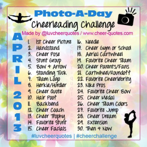 Aprils’ Cheerleading Photo Challenge ~