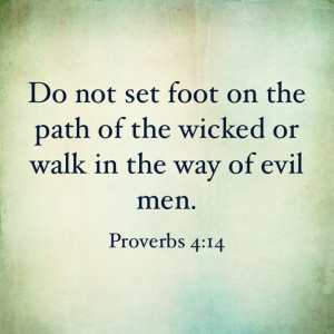 Don't even flirt with evil