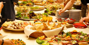 Potluck - a great way to entertain friends frugally