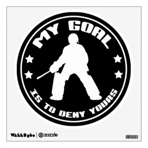 My Goal, Field Hockey Goalie Wall Wall Stickers