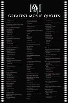 101 Greatest Movie Quotes poster print by Unknown