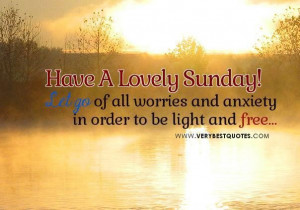 Good morning sayings about letting go for sunday