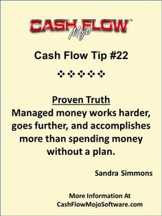 Cash Flow - Money Management #quote #sandrasimmons http ...