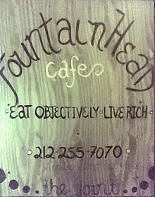Café in New York, waarvan naam en motto geïnspireerd zijn op het ...