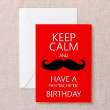 Birthday Moustache / Mustache Greeting Card for
