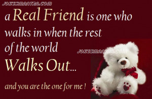 awesome pic on friendship with a sweet saying, Share with your friends ...