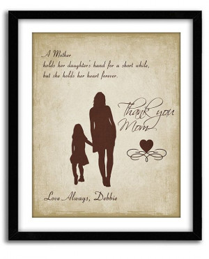 Gift For Mom Mother of Bride Gift, A mother holds quote Unique git ...