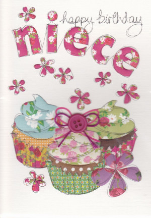 ... 5cm niece cupcake birthday card an adorable niece birthday card from a