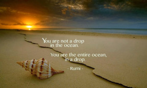 You are not a drop, Rumi Ocean Quotes