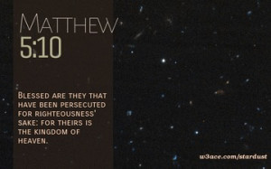 Bible Quote Matthew 5 10 Inspirational Hubble Space Telescope Image