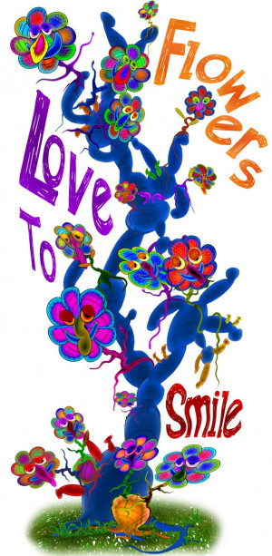 Flowers love to smile - Flower quotes, smiling flowers drawings. From ...