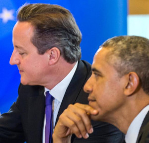 Barack Obama, right, and British Prime Minister David Cameron ...