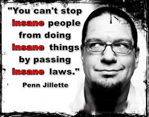 ... stop insane people from doing insane things by passing insane laws
