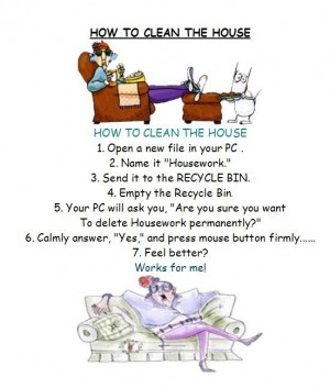 Mute Monday: Funny Cartoon About Housework. (I know All Women Will ...