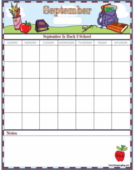 Printable September Calendar
