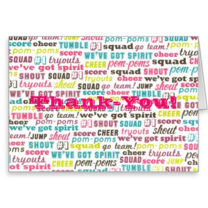 Cheerleading Sayings Thank-you Notecards