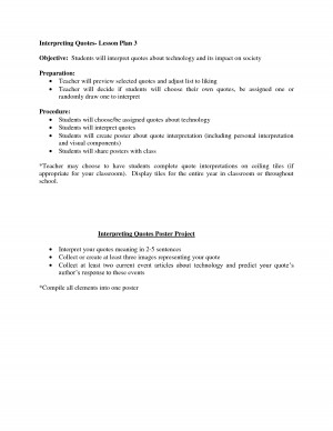 Lesson Plan 3 Interpreting Quotes picture